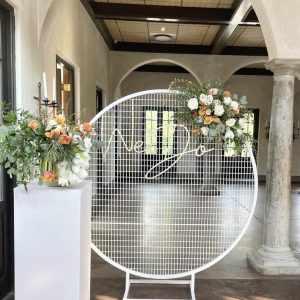 White mesh circle