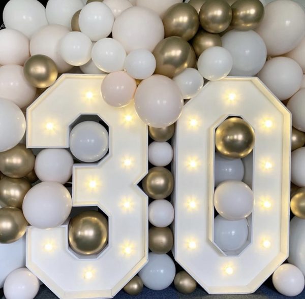 Light up number set