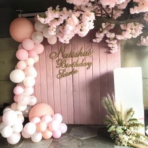 Pink velvet wall