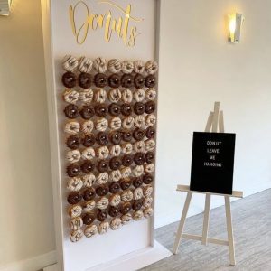 Large white donut wall