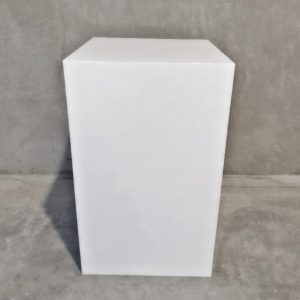 White square plinths