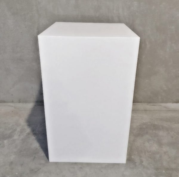 White square plinths